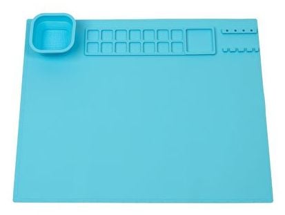 WEDO silikonivärimatto, (L)400 x (S)500 mm, vaaleansininen taitettava, taitettavalla värikupilla, pestävä, pienellä - 1 kpl (79504010)