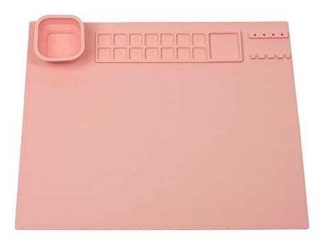 WEDO silikonivärimatto, (L)400 x (S)500 mm, vaaleanpunainen kokoontaitettava, kokoontaitettavalla värikupilla, pestävä, pienellä - 1 kpl (79504009)