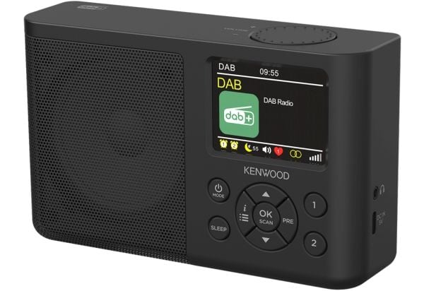 KENWOOD CR-M33DAB bærbar DAB+-radio, Bluetooth, integrert batteri, svart
