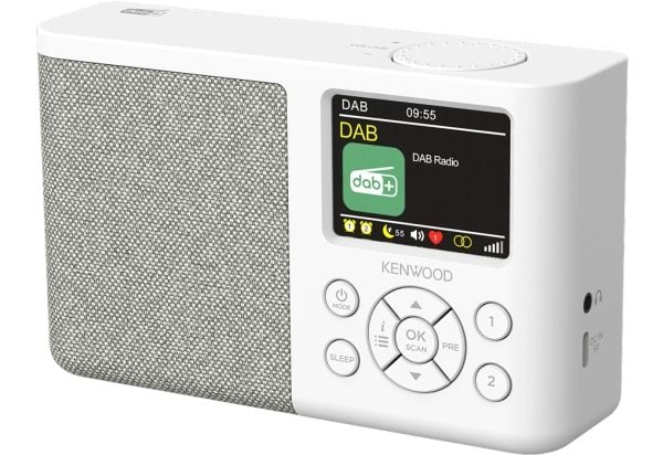 KENWOOD CR-M33DAB Bærbar DAB+ Radio, Bluetooth, integrert batteri, hvit