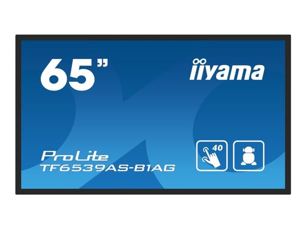 iiyama ProLite TF6539AS-B1AG - 65" diagonaaliluokan (64,5" katseltavaksi) LED-taustavalaistu LCD-paneelinäyttö - digitaalinen opaste - sisäänrakenn...