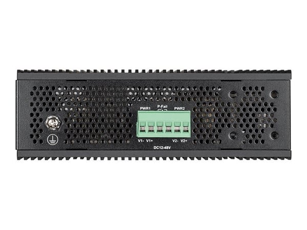 D-Link DIS 200G-12S - Switch - Styrt - 10 x 10/100/1000 + 2 x SFP - DIN-skinnemonterbar, veggmonterbar - AC 120/230 V / DC 46 - 54 V