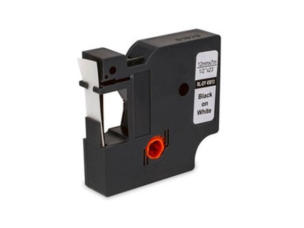 MediaRange - Laminert - permanent selvklebende - svart på hvitt - Rull (1,2 cm x 7 m) 1 kassett(er) etikettbånd