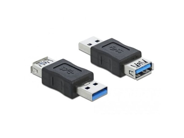 Delock - USB-hann-hunnveksler - USB type A (kun strøm) (hann) til USB type A (kun strøm) (hunn) - 900 mA - svart
