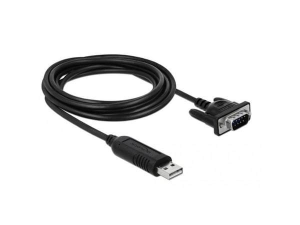 Delock - Seriell kabel - USB (hann) til DB-9 (hann) - 1.8 m - svart