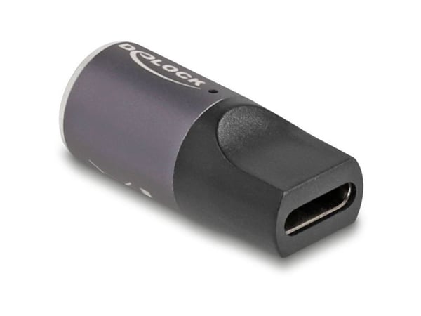Delock - Strømkoblingsadapter - USB-C (hunn) til 8-stiftskontakt magnetisk - 20 V - 3 A - antrasitt, svart