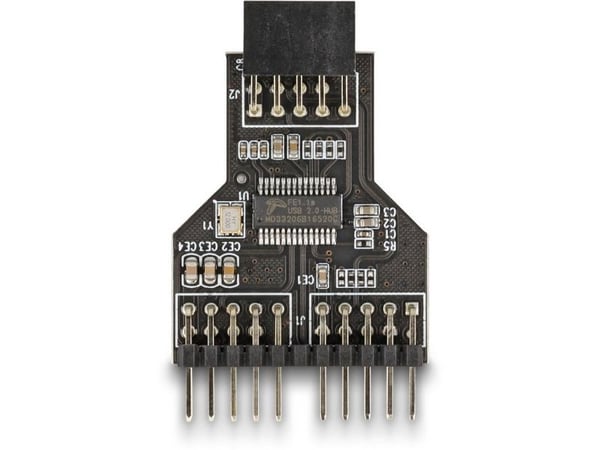 Delock - USB-adapter - 9-pins USB-header (hunn) til 9-pins USB-header (hann) - USB 2.0 - 2 A