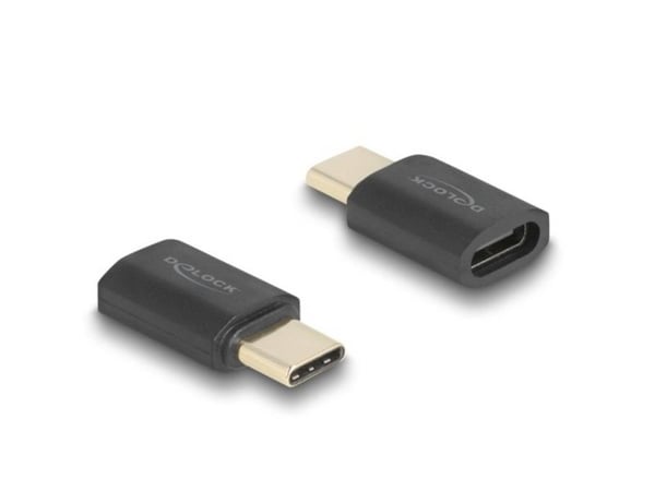Delock - USB-adapter - USB-C (hann) til USB-C (hunn) - Thunderbolt 4 - 48 V - 5 A - støtte for Power Delivery 3,1, opp til 240 W strømforsyningsstø...