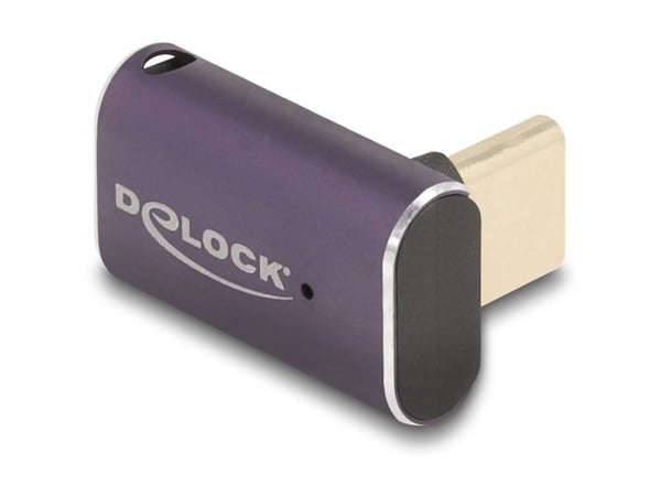 Delock - USB-adapter - USB-C (hane) till USB-C (hona) vinklad - Thunderbolt 4 - 48 V - 5 A - Stöd för Power Delivery 3,1, upp till 40 Gbps dataöver...