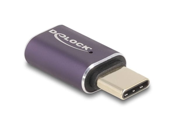 Delock - USB-adapter - USB-C (hann) til USB-C (hunn) - Thunderbolt 4 - 48 V - 5 A - up to 40 Gbps data transfer rate, USB Power Delivery (240 W), s...