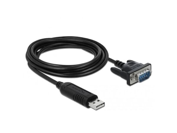 Delock - Seriell kabel - USB (hann) til DB-9 (hann) - 1.8 m - tommelskruer - svart