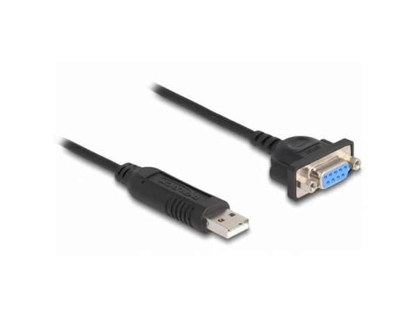 Delock USB 2.0 - RS-232-sarjaliitäntäsovitin, jossa on kompakti sarjaliitäntäkotelo 50 cm FTDI:lle