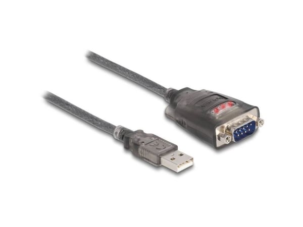 Delock - Nettverksadapter - USB - RS-232 - svart, gjennomsiktig
