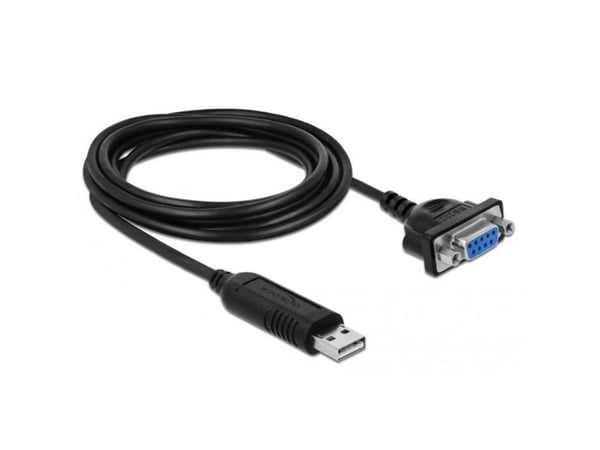 DeLOCK 66281, 1,8 m, RS-232, USB A-tyyppi, Naaras, Uros, Suora