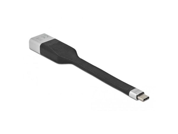 Delock - Nettverksadapter - USB-C 3.2 Gen 1 - Gigabit Ethernet - sølv, svart