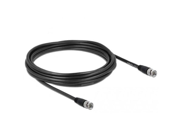 Delock - Videokabel - BNC hann til BNC hann - 5 m - koaksial - svart