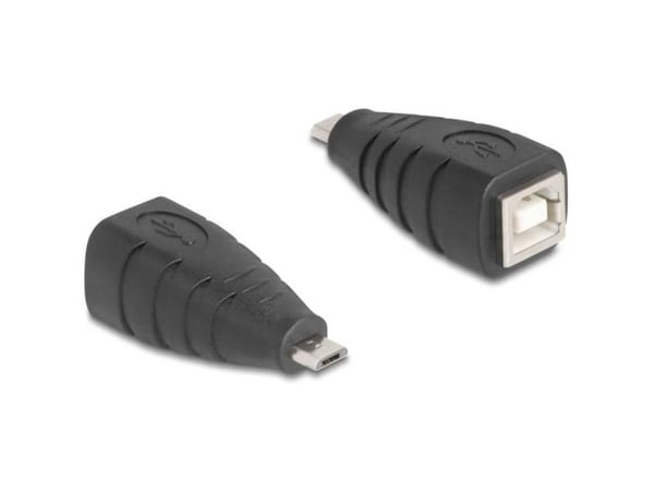 Delock USB 2.0 -sovitin USB-tyypin Micro-B uros USB-tyypin B naarasliitäntään