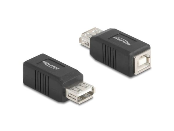Delock USB 2.0 -sovitin USB-tyypin A-liitäntä USB-tyypin B-liitäntään