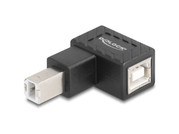 Delock - USB-adapter - USB-type B (hann) til USB-type B (hunn) nedvinklet - USB 2.0 - svart