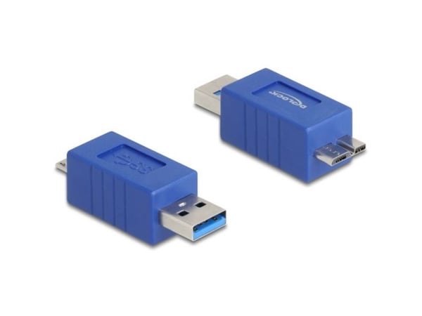 DeLOCK 67214, USB Type-A, USB Micro-B, sininen
