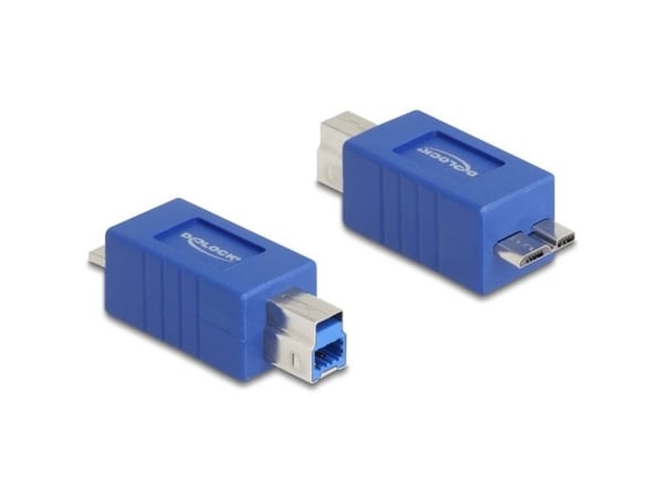 Delock - USB-adapter - USB Type B (hann) til Micro-USB Type B (hann) - USB 3.0 - up to 5 Gbps data transfer rate - blå