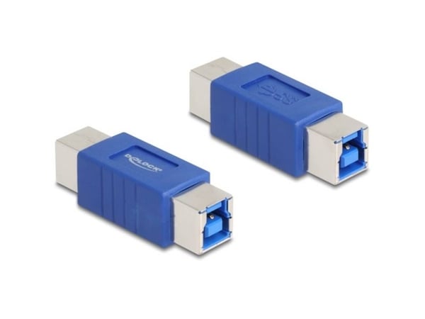 Delock - USB-hann-hunnveksler - USB Type B (hann) til USB Type B (hann) - up to 5 Gbps data transfer rate - blå