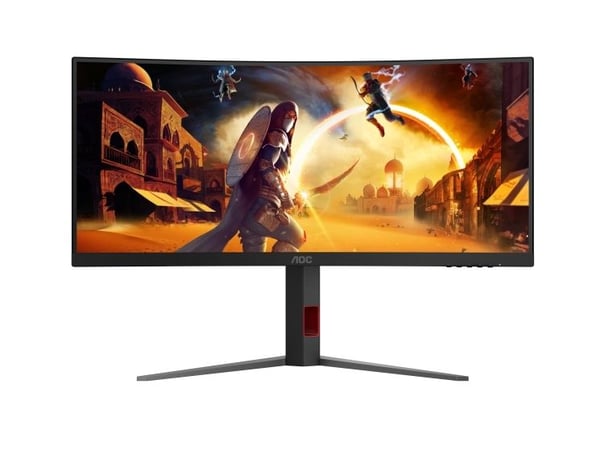 AOC G4 CU34G4, 86,4 cm (34"), 3440 x 1440 piksler, Wide Quad HD, LED, 1 ms, Svart, Rød