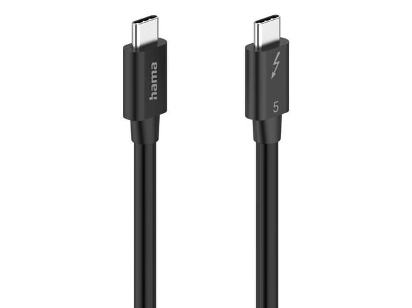 Hama USB-C, 1 m, USB C, USB C, USB 3.2 Gen 2 (3.1 Gen 2), 80 Gbit/sek, Sort