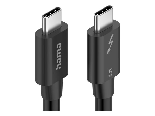 Hama USB-C, 1 m, USB C, USB C, USB 3.2 Gen 2 (3.1 Gen 2), 80 Gbit/sek, Sort
