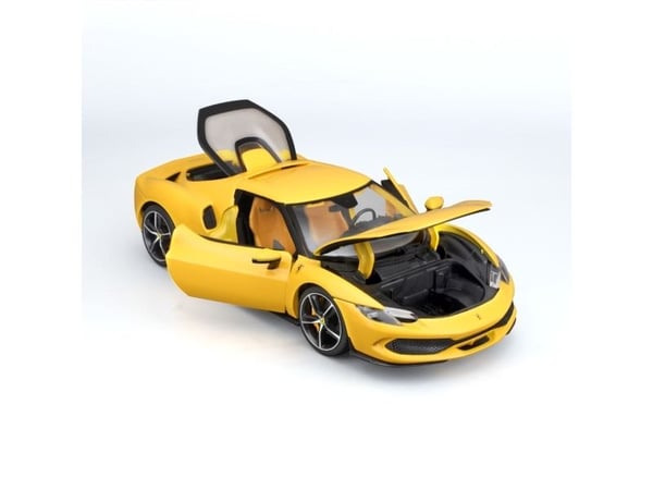 BBURAGO Ferrari 296 GTB, Superbil, Montert på forhånd, 1:18, Ferrari 296 GTB, Alle kjønn, Metall, Plast