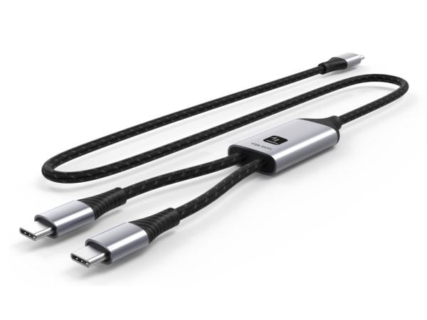USB-C till 2x USB-C 100W laddningskabel 1,5 m PD QC PPS