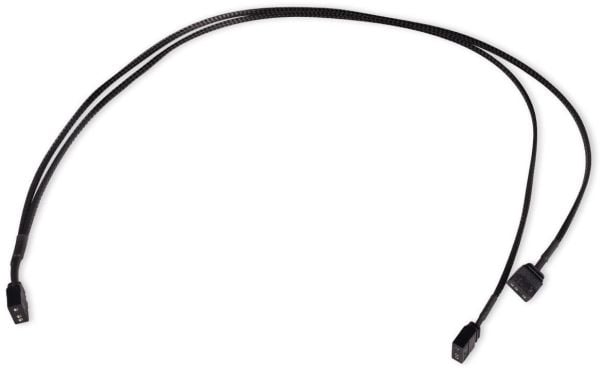 Alphacool Y-splitter aRGB 3-pinners til 2x 3-pinners 60cm - svart