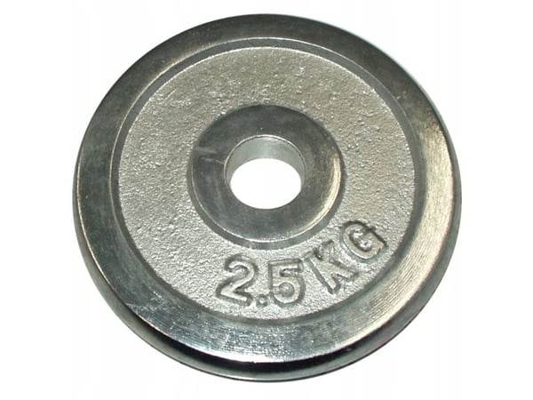 KUBISPORT 2.5kg 25mm kromattu harjoituslevy Paino paino