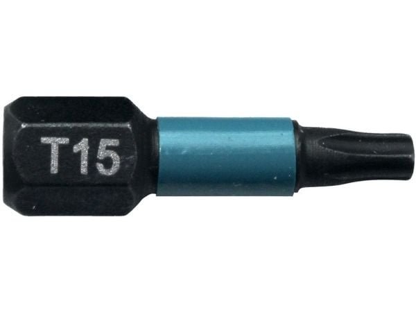 Makita Impact Black - Impact screwdriver bit - 2 deler - torx - T15 - heksagonal - lengde: 25 mm
