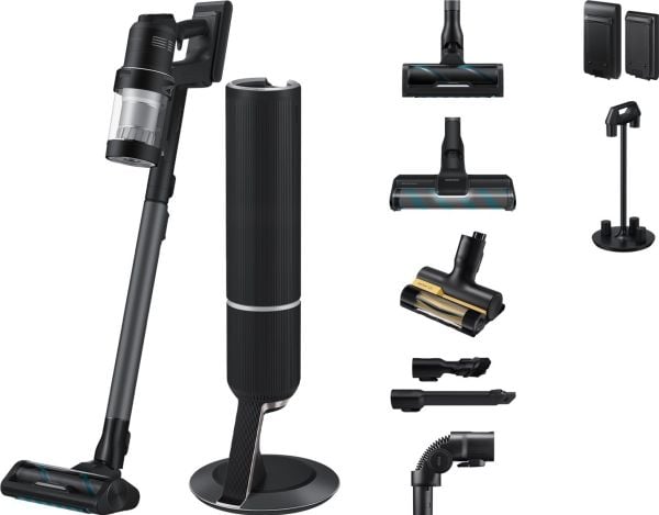 Samsung BESPOKE Jet Complete Extra VS28C9784QK - Støvsuger - pinne/håndholdt (2-i-1) - uten pose - uten kabel - satin black - 2 batterier, inkluder...