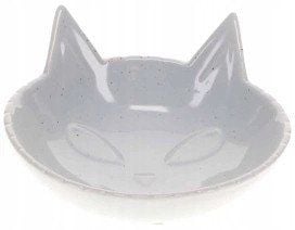 Duvo+ keramikskål för katt 175 ml ljusgrå 14×14×6,5 cm 15508