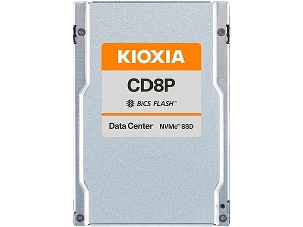 KIOXIA CD8P-R Series KCD8XPUG3T84 - SSD - Data Center, Read Intensive - 3840 GB - intern - 2.5" - PCI Express 5.0 x4 (NVMe)