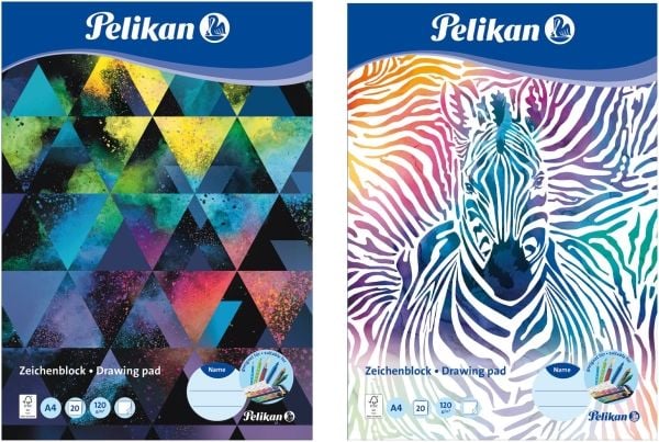 Pelikan tegneblokk DIN A4, 120g/m2, 20 ark