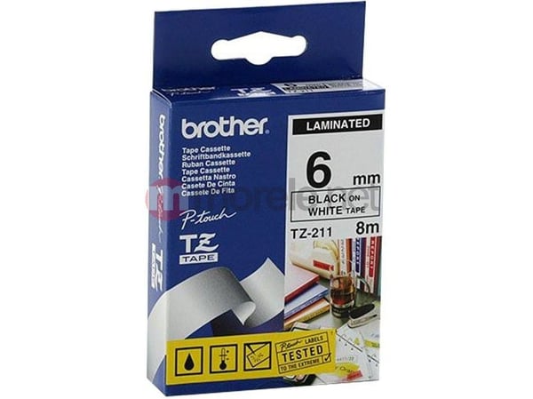 Brother - Rulle (0,6 cm) bandkassett för skrivare - för P-Touch PT-1010, 1080, 1090, 1230, 1290, 18, 2100, 2110, 2430, 3600, 7100, 9800, PT-GL-200