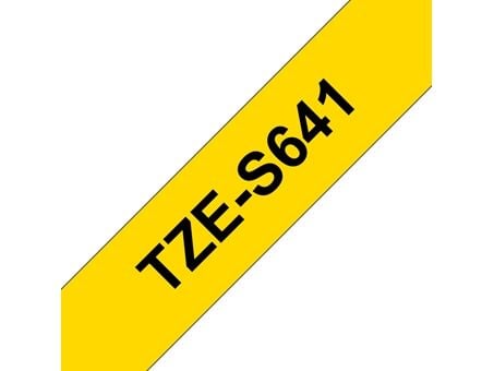 Brother TZS641 - Svart på gult - Rull (1,8 cm x 8 m) laminert teip - for P-Touch PT-1650, 18, 1830, 1880, 1950, 1960, 2100, 2110, 2430, 2700, 2710,...