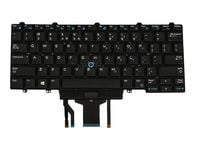 Dell - Erstatningstastatur for bærbar PC - bakbelysning - US International - for Latitude E7450