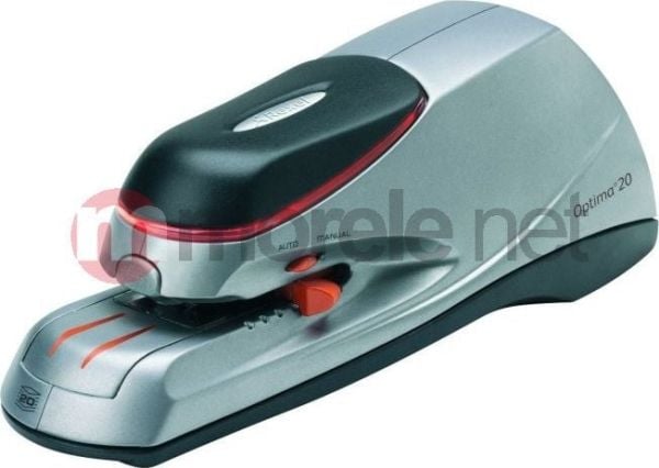 Rexel Optima 20 - Elektrisk stiftemaskin - 20 ark - 26/6, No.56 - svart, sølv, oransje