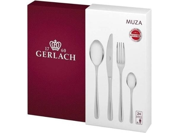 Mondeks Gerlach Muza ruokailuvälinesarja 24 kpl laatikossa