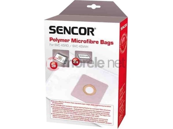 Sencor SVC45 pölynimuripussit ~ mikrokuituiset pussit