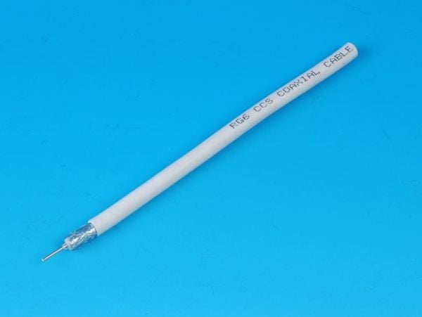 Antennekabel Lider, 100, hvit (RG6U (KAB0004))