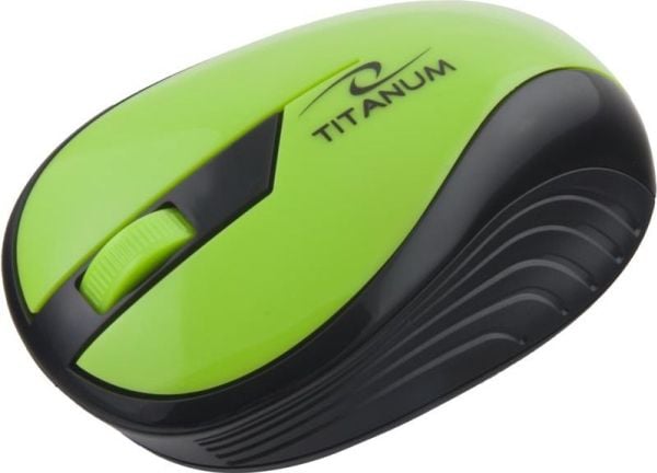 Titanum Rainbow 3D - Mus - optisk - 3 knapper - trådløs - 2.4 GHz - USB trådløs mottaker - grønn