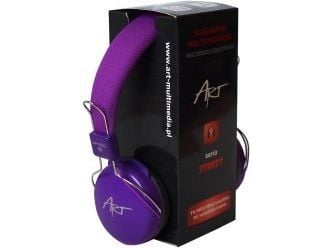 ART AP-60C - Multimedia Series - hodetelefoner - full størrelse - kablet - 3,5 mm jakk - purpur