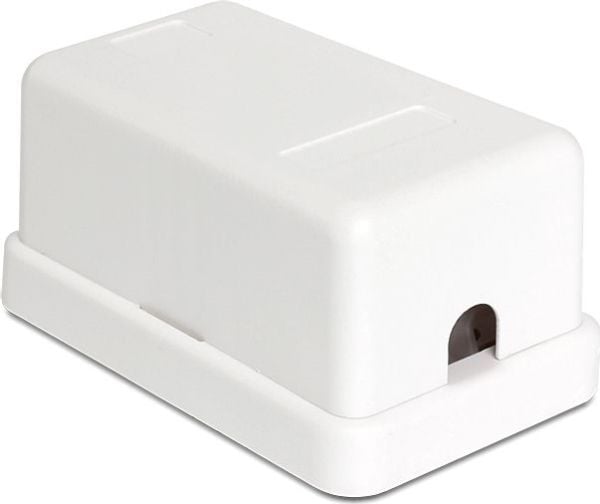 Delock Keystone Surface Mounted Box - Modulært innføringshus - hvit - 1 port
