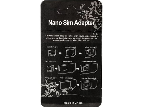 M-Life Nano Sim 3in1 -sovitin musta (GSM0517)