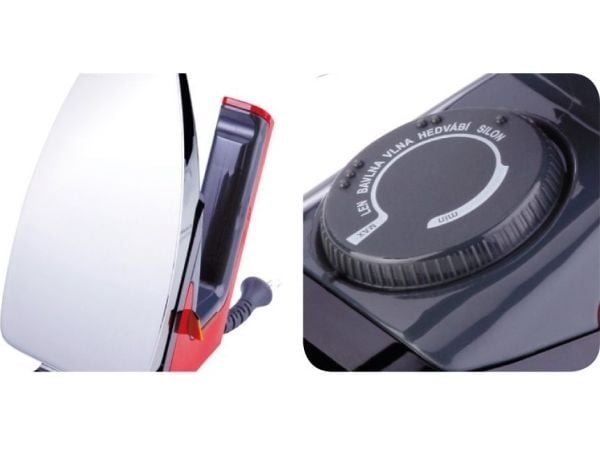 ETA 7246 90000 - Strykjärn utan ånga - sula rostfritt stål - 1000 W - retro red/black